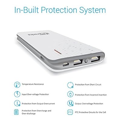 PORTRONICS POWER SLICE ||| 8000 MAH POWER BANK WHITE (ORIGINAL) WITH FULL WARRANTY