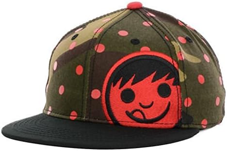 Neff Headwear Camo Corp Camo/Red Flatbrim Snapback Hat Cap OSFA