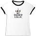 T-Shirt Ringer Woman White  I Love My Border Collie / Fun  Dog