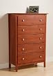 Berkshire Bedroom Collection - 5 Drawer Chest in Cherry By Prepac