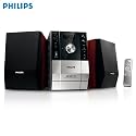 Philips MCM204 Micro Hi-Fi System - CD, MP3, WMA, USB, Cassette/Tape, Tuner - Wood Effect Finish Speakers