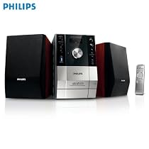 Philips MCM204 Micro Hi-Fi System - CD, MP3, WMA, USB, Cassette/Tape, Tuner - Wood Effect Finish Speakers