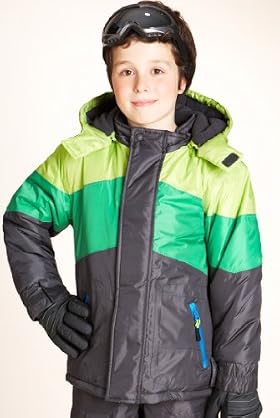 Long Sleeve Colour Block Panelled Ski Jacket
