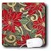 Lee Hiller Designs Holidays Christmas - Retro 70s Christmas Red Poinsettias Gold Green - Mouse Pads