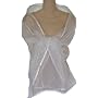 White Sheer Organza Evening Wrap Shawl for Prom Wedding Bride: Available in single or 6 packs