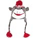 TG Adult Size Sock Monkey Knit Hat with Poly-Fleece Lining