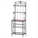 Wood Metal Wine Rack Shelf - Style 34775