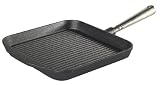 Grillpfanne Gusseisen Pfanne eckig Edelstahlgriff 25x25 cm Skeppshult