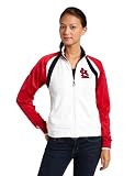 MLB Women's St.Louis Cardinals Thermabase Long Sleeve Full Zip Fleece Track Jacket, Pro Wht/Pro Scarlet/Pro Navy, Large