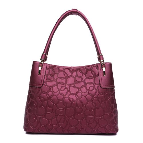 Compare Prices Free Shipping 3159h Dark red Leather Shoulder Bag
