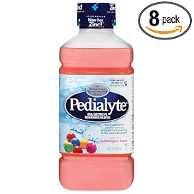 Pedialyte Oral Electrolyte Maintenance Solution, Bubble Gum, Each 1 qt (1.8 fl oz) (Pack of 8)