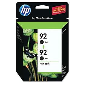 Click here to buy C9512FN (HP 92) Ink, 210 Page-Yield, 2 Pack, Black.