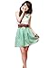 Asoidchi Ladies Scoop Neck Sleeveless Lace Upper Detail Casual Dress