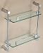 BOLTON Solid Brass Double Glass Shelf