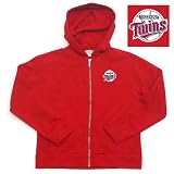 Minnesota Twins MLB Girls Lucky Full Zip Hooded Jacket (Dark Red)