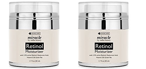 Retinol Moisturizer Cream for Face - With Retinol, Hyaluronic Acid, vitamin e and Green Tea. Best Night and Day Moisturizing Cream 1.7 Fl. Oz.