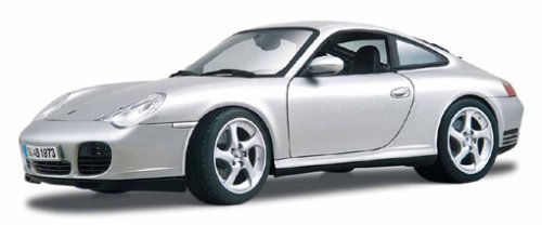 2002 Porsche 911 Carrera 4S diecast model car 1:18 scale die cast by Maisto - Silver
