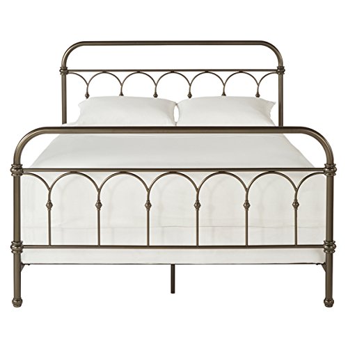 Vintage Metal Bed Frame Antique Rustic Dark Bronze Cast Knot Headboard