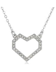 Juicy Couture Jewelry Open Pave Heart Necklace