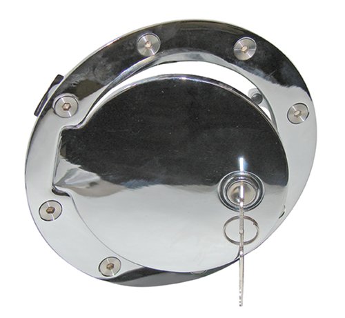 CSI C4099L Chrome Aluminum Locking Fuel Door 2002-2008 Dodge Ram 1500; 2003-2008 Ram 2500/3500