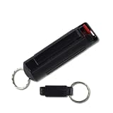 Fury OC 18% Aerosol Red Pepper Spray Hard Plastic Holder Black with Quick Release Key Ring, .50-ounce, Stream