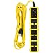 Yellow Jacket 5138 Metal Surge Protector Strip, 15-Foot Cord, 6-Outlet