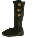 Womens Black Snugg Cardi Knitted Boots
