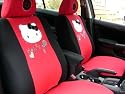 Universal Car Seat Cover - 10pcs Full Set...hello Kitty Red .