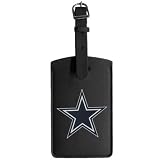 Dallas Cowboys Black Leather Printed Logo Bag Tag