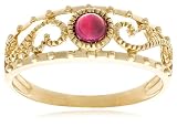 10k Yellow Gold Rhodolite Garnet Filigree Design Ring