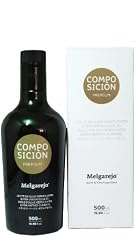 Melgarejo Composicion Premium Blend- Award Winning Cold Pressed EVOO Extra Virgin Olive Oil, 2012-2013 Harvest, 17-Ounce Black Glass bottle