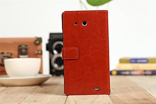 DAYJOY Elegant Side Flip Leather Protective Bumper Case Cover Shell with stand function card slot pocket for HUAWEI Ascend Mate MATE1 MT1-U06 MT1-T00 6.1inch(BROWN)