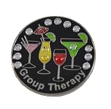 Navika Group Therapy Ball Marker Accented By Genuine Swarovski Crystals with Magnetic Hat Clip