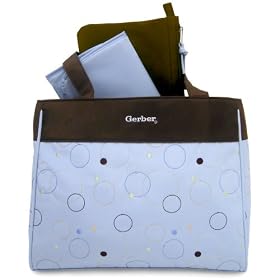 Click here to buy Gerber Circle Diaper Tote, Blue by Gerber.