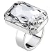 Fancy Ring, crystal/silver-plated, M