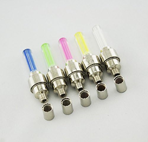AOLSZ 5 Colors 10pcs LED Valve Stem Cap Light Tire Wheel Light for Bike Bicycle Car - Blue Green Red Yellow White