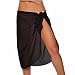 Black Sarong Knee Length Georgette Bathing Wrap