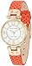 Anne Klein Women's 10/9888MPOR Gold-Tone Orange Leather Strap Watch