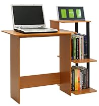 Furinno Home Laptop Notebook Computer Desk Table - Easy Assembly - Light Cherry Finish, 99797