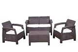 Atlantic Tahiti 4-Piece Conversation Set by Keter - Brown