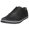 Nanny State Men's Full Brogue Pointy Toe Leather Black