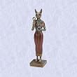 Egyptian Goddess Bastet statue Lion head Aegi sculpture Aegis ceremonial sistrum