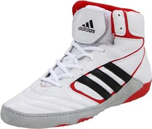 adidas Men's Matt Wizard IV JS Wrestling Shoe,White/Black/Collegiate Red,10.5 D US