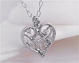 【me.加藤夏希プロデュース】4月の誕生石☆K10WG ダイヤモンド ハート ネックレス クラシカル・クレット