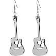 Pink Acoustic Guitar Earrings
