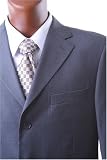 Men's Super 140's Single Breasted Gray Wool Dress Suit