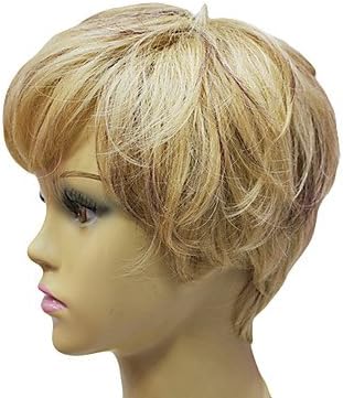 Acewill High Quality Synthetic Japanese Kanekalon Elegance Short Natural Sandy Golden Straight Hair Capless Synthetic Wig