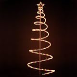 from Lights4fun - Rope Lights Spiral Rope Light Christmas Tree, Multi Coloured (6ft) Model SPIRAL M
