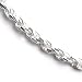 Sterling Silver 3mm Diamond Cut Rope Chain Necklace 20in