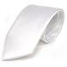 Designer Satin Krawatte weiss schneeweiss uni Polyester